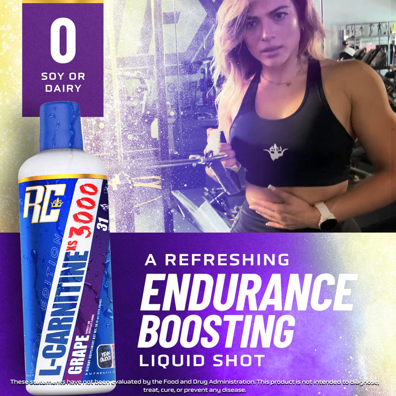 [Australia] - Ronnie Coleman Signature Series L-Carnitine XS 3000 Liquid, Amino Acids Metabolism and Lean Muscle Strength Support, Stimulant Free, Sugar Free, Zero Carbs, Grape, 16 Oz Grape (3000) 