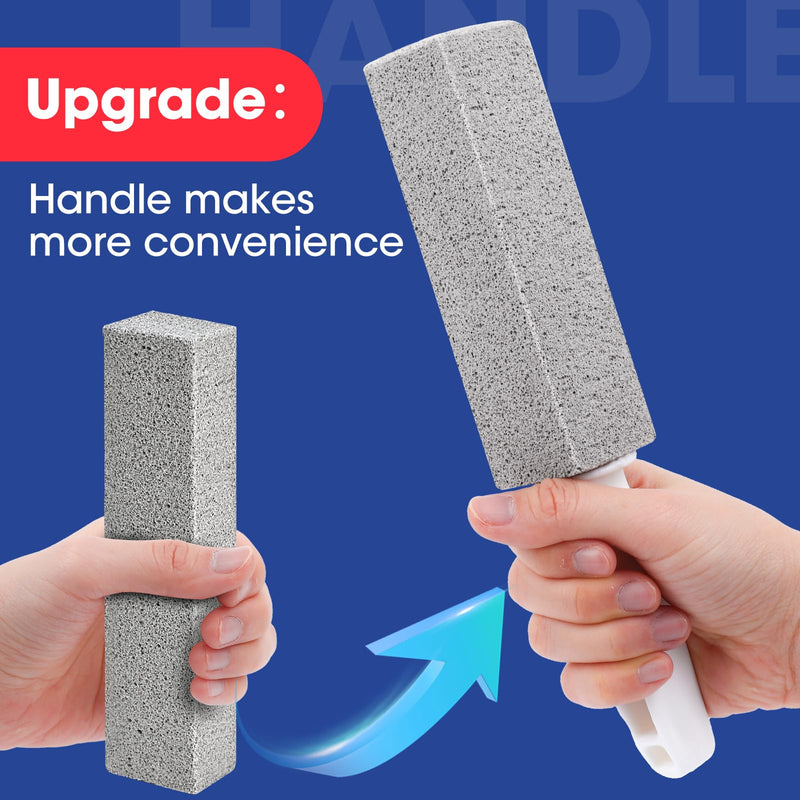 [Australia] - AZEN 5 Pack Pumice Stone for Cleaning, Pumie Scouring Stick with Handle, Pumice Stone Toilet Bowl Cleaner, Pumice Stone Hard Water Stain Remover for Toilet, Bathroom, Kitchen Sink, Grill 