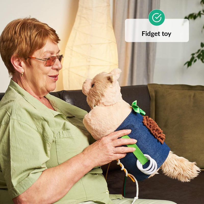 [Australia] - Fidget muff and haptic dementia blanket for adults and seniors with Alzheimer's | Twiddle Muff Toy and Blanket for Patients with Dementia | Nestel pillow and nestel blanket as an activity for people with dementia 