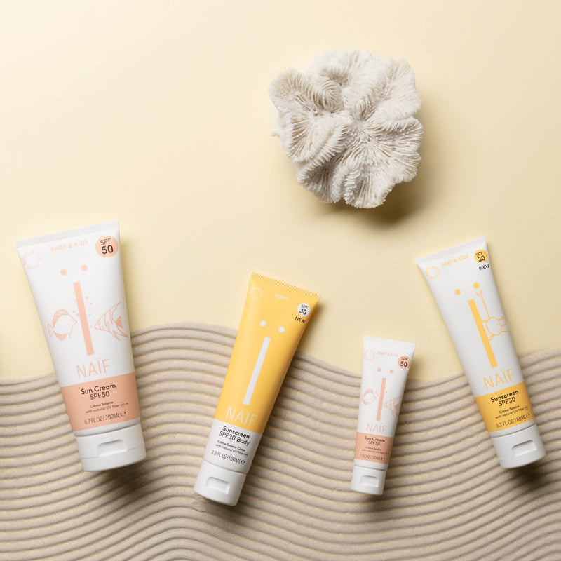 [Australia] - Naïf mineral-based sun cream - for babies and children - SPF 30 - UVA and UVB protection - dermatologically tested - without microplastics - 100ML 100 ml (pack of 1) SPF30 
