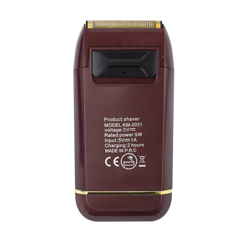 [Australia] - KEMEI Foil Shaver Double Electric Shaver for Men Electric Razors Head Shavers for Bald Men Barber Supplies Hair & Beard Trimmer Cordless Rechargeable Brown 