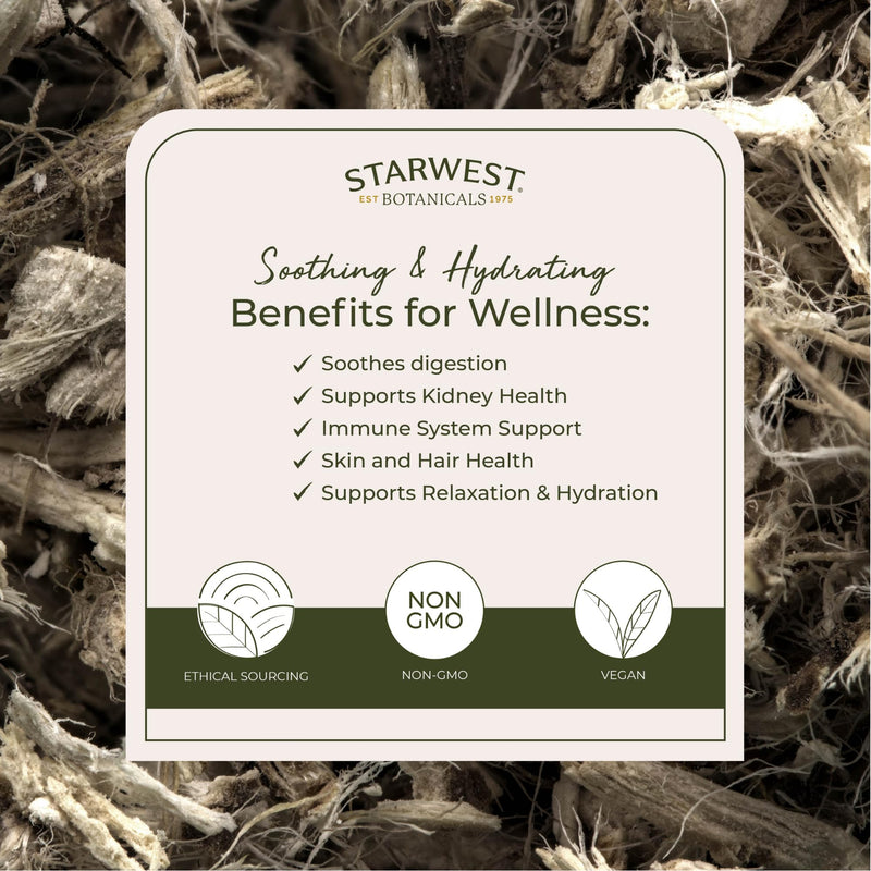 [Australia] - Starwest Botanicals Organic Marshmallow Root - Dried Herb for Tea, Loose Leaf Root Herb, Cut & Sifted, Certified Kosher, Non-GMO - 4 oz Pouch 