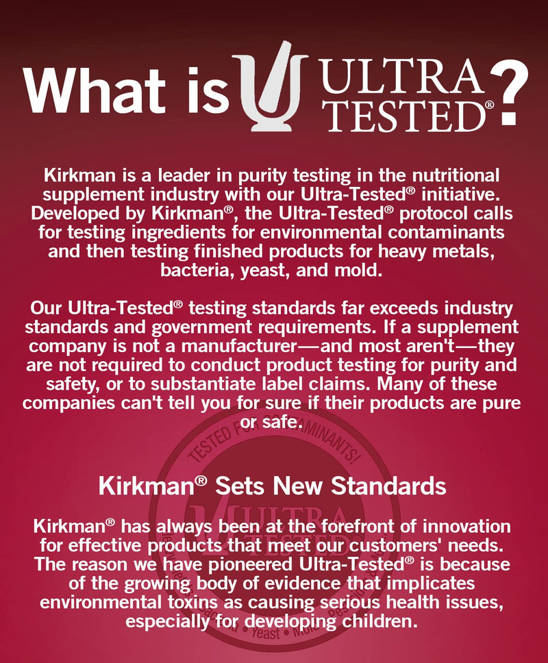 Kirkman 5-MTHF ([6S]-5-Methyltetrahydrofolate) 5 mg - Hypoallergenic | 60 Vegetarian Capsules