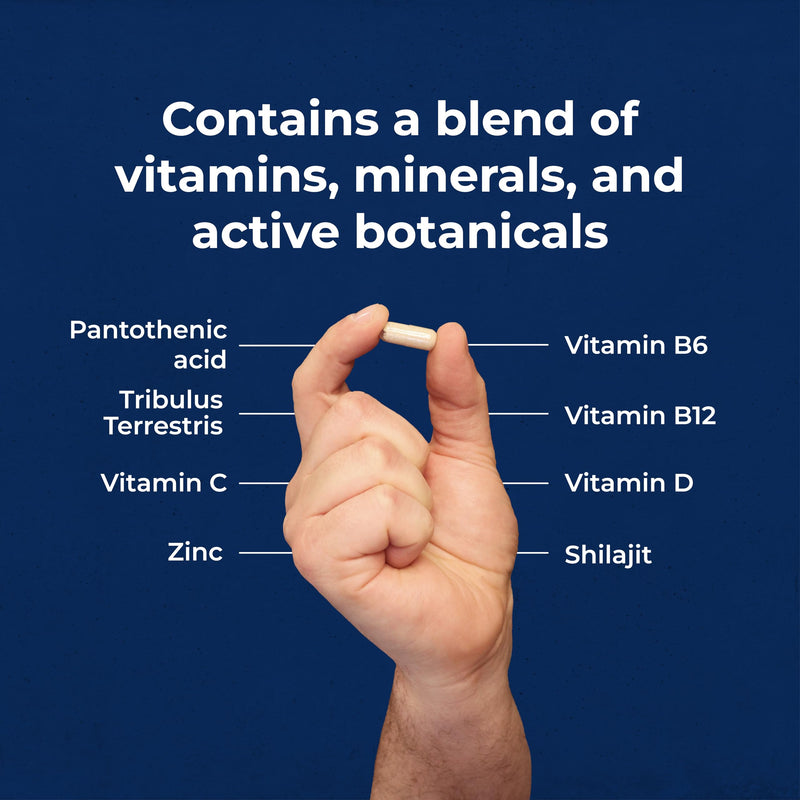 Health & Him Andropause 40+ Multivitamin for Men, with Vitamin B12, Vitamin C, & Ashwagandha, Vegan & Gluten-Free, 30-Day Supply, 60 Capsules Andropause 40+ 60 count (Pack of 1)
