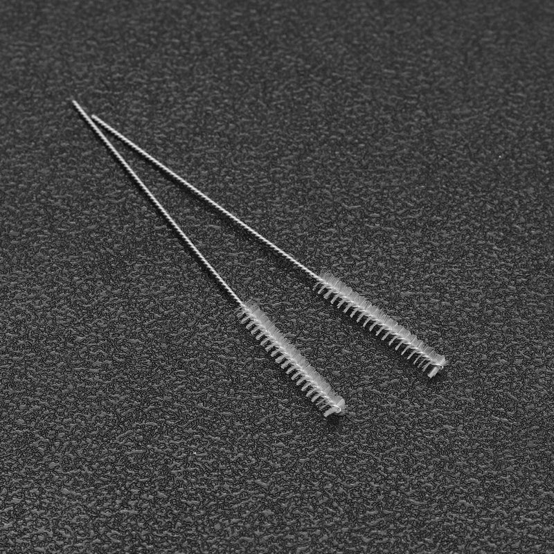 SG Store 10Pcs 2.5mm Hearing Aid Tube Brush Hearing Aid Cleanings Kits Aid Vent Brush for Cleanings Dredging Ventilation Hole Sound Guide Tube 60mm Length