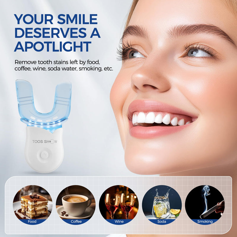 [Australia] - Teeth Whitening Kit for Sensitive Teeth,with 4 Carbamide Peroxide Pen & 1 Remineralization Pen,LED Accelerator Light Non,Tooth Whitener Professional Oral Care Gently Yet Effectively Removes Stains 0.01 Fl Oz (Pack of 5) 