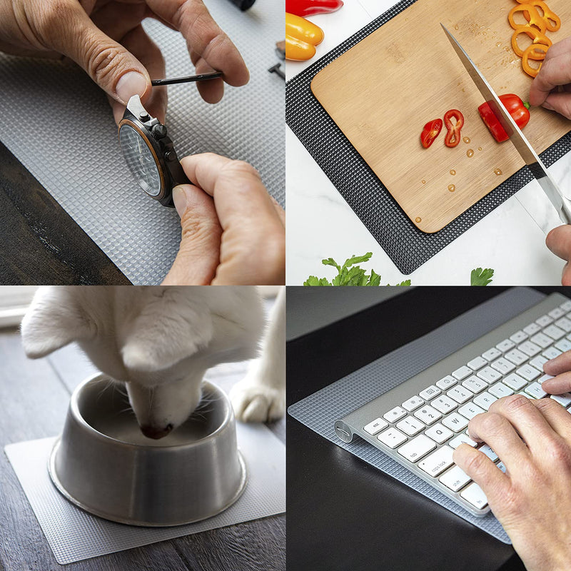 [Australia] - CatTongue Grips Non-Adhesive Anti-Slip Mat - Multi-Purpose Non-Slip Pad for Countertops, Desks, Tables & Workspaces - Ideal Desk Mat, Drawer Liner, Laptop Pad & More (Black, 8‚Äù x 12‚Äù) Black 