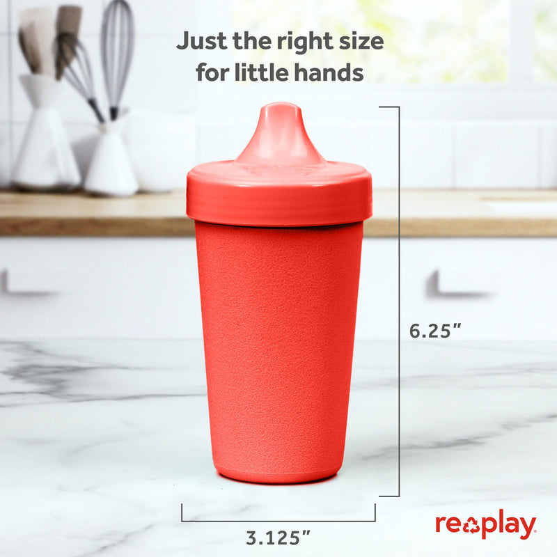[Australia] - Re-Play Made in USA 10 Oz. Sippy Cups for Toddlers, Set of 3 - Reusable Spill Proof Cups for Kids, Dishwasher/Microwave Safe - Hard Spout Sippy Cups for Toddlers 3.13" x 6.25", Preschool 