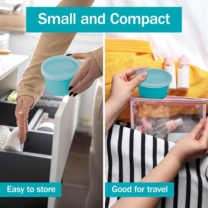 [Australia] - Denture Cup with Lid - Pack of 2 Denture Cases - Retainer and False Teeth Container Bath for Travel, Nursing Home, and Hospital Use 2 Pack 