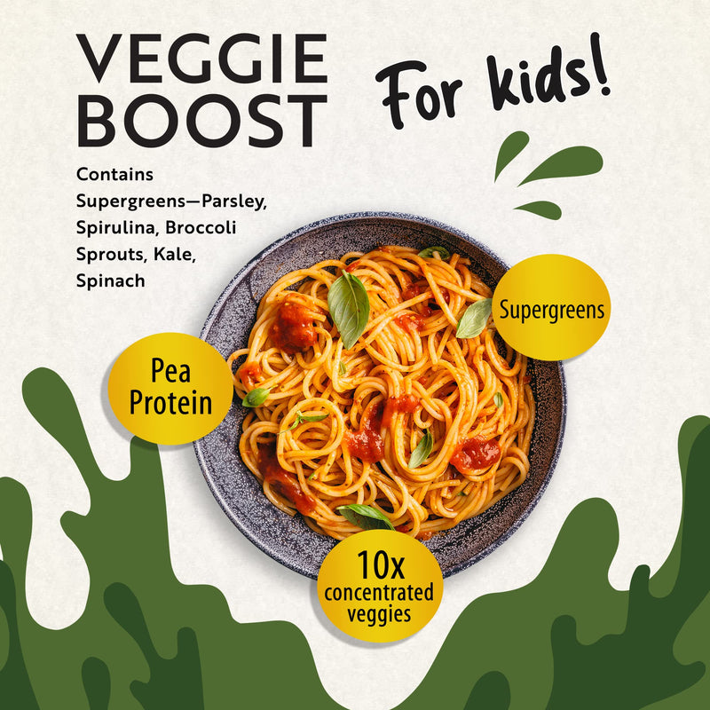 [Australia] - Vegetable Powder for Kids Veggie Boost Probiotics fibers Super Greens Pea Protein Nutritious Supplement Savoury Flavored 3.52oz (100g) 3.53 Ounce (Pack of 1) 
