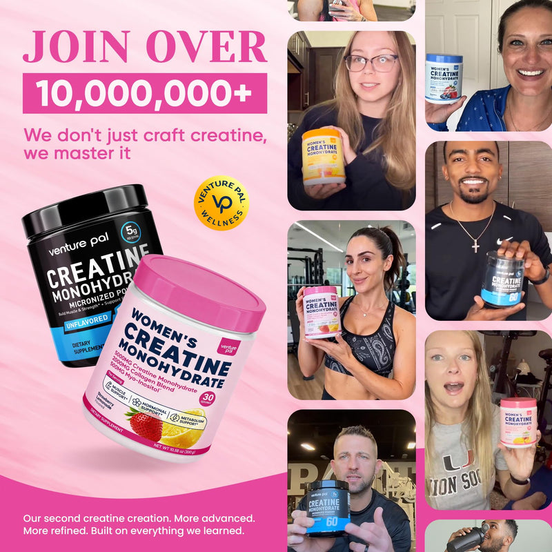 18 in 1 Creatine for Women with Collagen & Creatine Monohydrate 10.58 OZ | With Collagen, Myo & D-Chiro Inositol, Electrolytes & Vitamins for Strength, Recovery & Skin Support, Sugar Free 10.6 Ounce (Pack of 1) V1-strawberry Lemonade