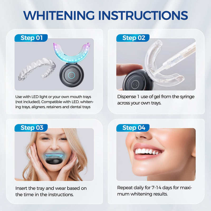 [Australia] - 5 x Teeth Whitening Gel (4+1 Desensitizing Gel), No Sensitivity Teeth Whitening Gel Kit, Effective Teeth Whitener, Travel-Friendly Tooth Whitening Pen, Carbamide Peroxide Tooth Bleaching 0.1 Fl Oz (Pack of 5) 