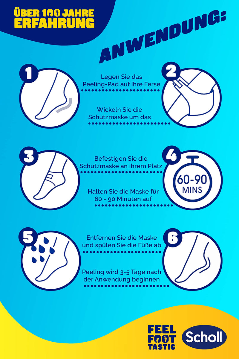 [Australia] - Scholl callus remover mask - callus socks - mask for silky soft feet (pack of 2) 1 piece (pack of 2) 