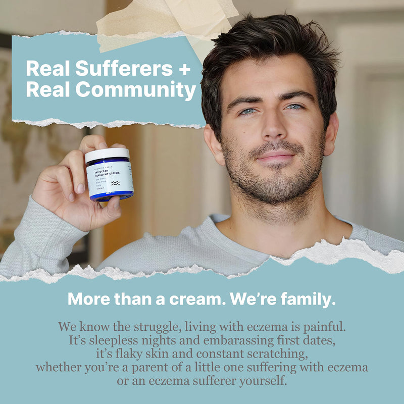 [Australia] - Natural Soothing Cream - Sea Moss Colloidal Oats - for Eczema Psoriasis Prone Skin - Minerals from The Sea - for Sensitive Skin - Hydrating Eczema Cream for Dry Skin (4 Oz) 