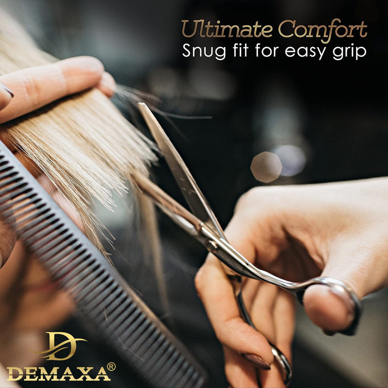 [Australia] - 6.5" Premium Hair Scissors Professionally Sharp Barber Shears - High Carbon Steel Hair Cutting Scissors with Smooth Sharp Edge Blades - Hair Trimming Shears for women Salon & Personal Use Silver Premium 