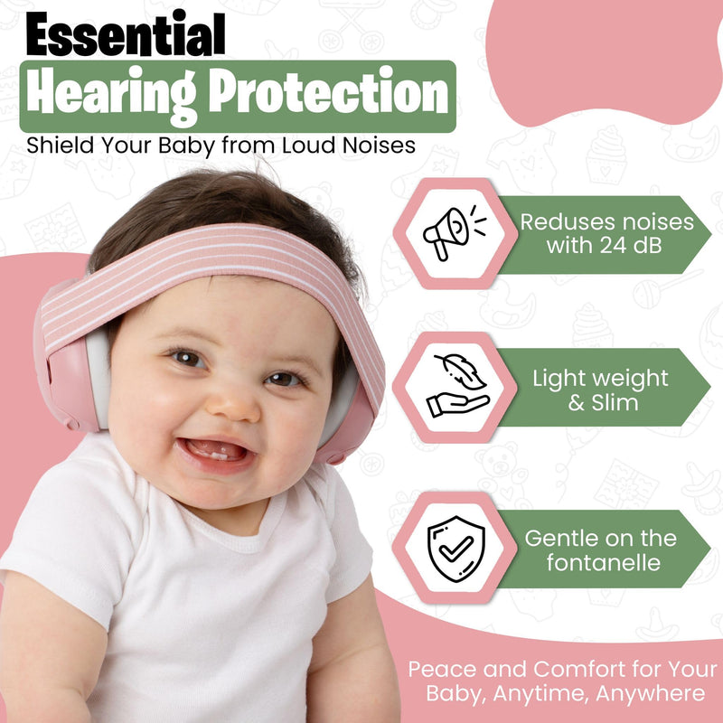 [Australia] - Baby Noise Cancelling Headphones - Baby Ear Muffs Noise Protection | Infant Ear Protection For Toddlers 0-36 Months Cream 