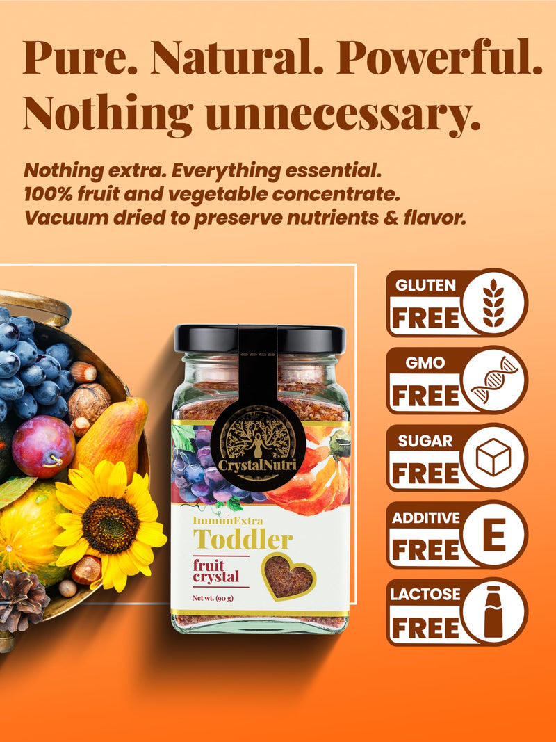 ImmunExtra Toddler 90g - Better Then Freeze Dried Fruit and Veggie - Concentrated Powder with Extra Butternut Squash - Low Temperature Drying – Preserving Natural enzymes, antioxidants