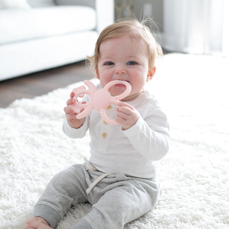 [Australia] - Dr. Brown's Flexees Pink Bunny, Soft 100% Silicone Baby Teether, BPA Free, 3m+ Bunny, Pink 