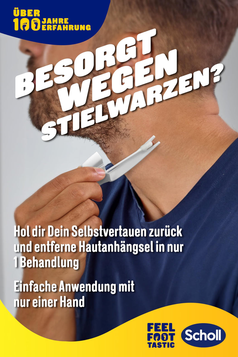 [Australia] - Scholl Freeze Away stalk wart remover set, removes skin tags in 1 treatment, stalk wart removal on neck, chest, armpit, back and groin, clinically proven, 12 treatments 