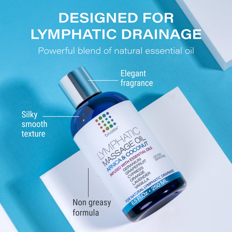 [Australia] - Lymphatic Drainage Massage Oil with Coconut & Arnica Oil for Post Surgery Recovery & Lymphatic Drainage Massager, Liposuction, 360 Lipo, BBL, Tummy Tuck, Fibrosis Treatment, Faja Body Shaper, 8.5 Oz Arnica and Coconut 8.5 Fl Oz (Pack of 1) 