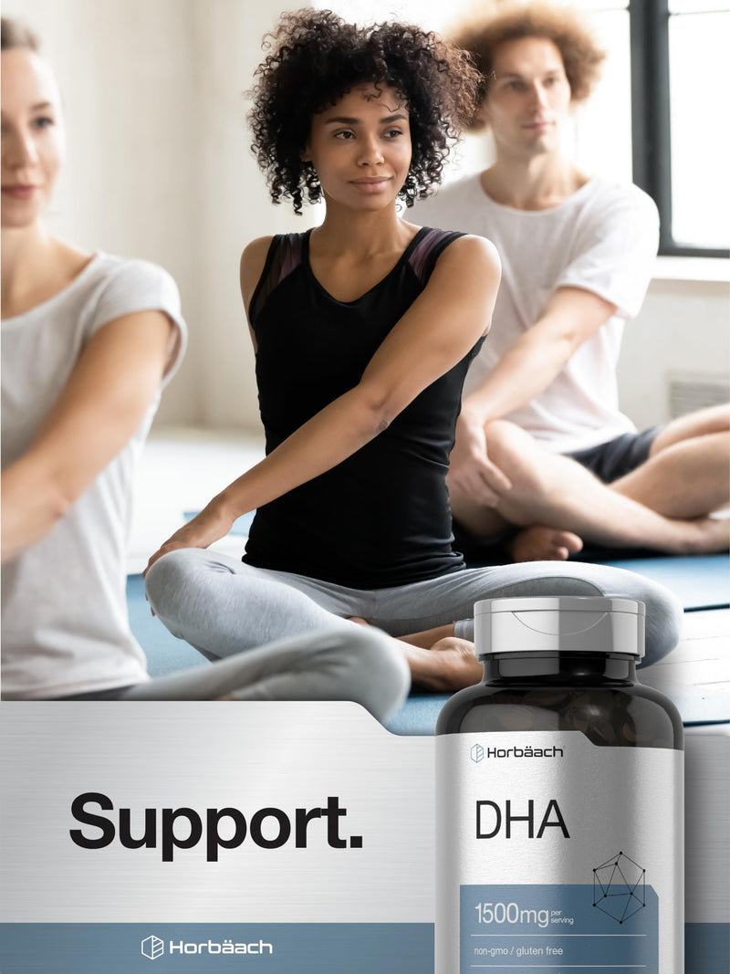 Horbaach DHA Supplement 1500mg | 90 Softgels | EPA, Omega 3, DHA | Non-GMO, Gluten Free