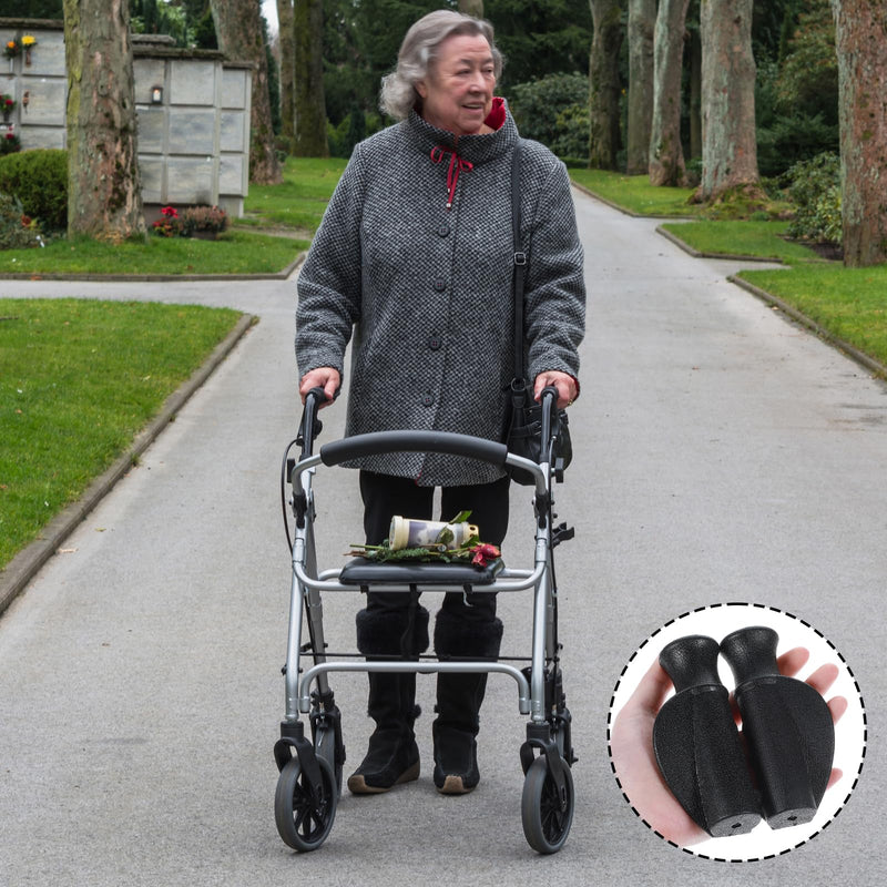 [Australia] - 2 PCS Universal Rollator Hand Grip, Anti-Slip Rolling Walker Hand Grips Replacement Parts for Rollator and Wheelchair, Rollator Walker Hand Grip for Seniors, Mobility Impaired 