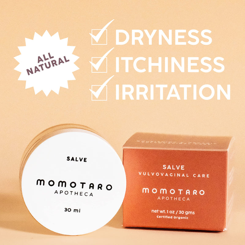 [Australia] - MOMOTARO APOTHECA Vaginal Moisturizer, Organic Vulva Salve - Intimate Soothing Balm, Vulvovaginal Dryness, Odor, Itching, Burning, Redness, BV, Menopause Irritability - Hormone Free pH Balance - 1oz 