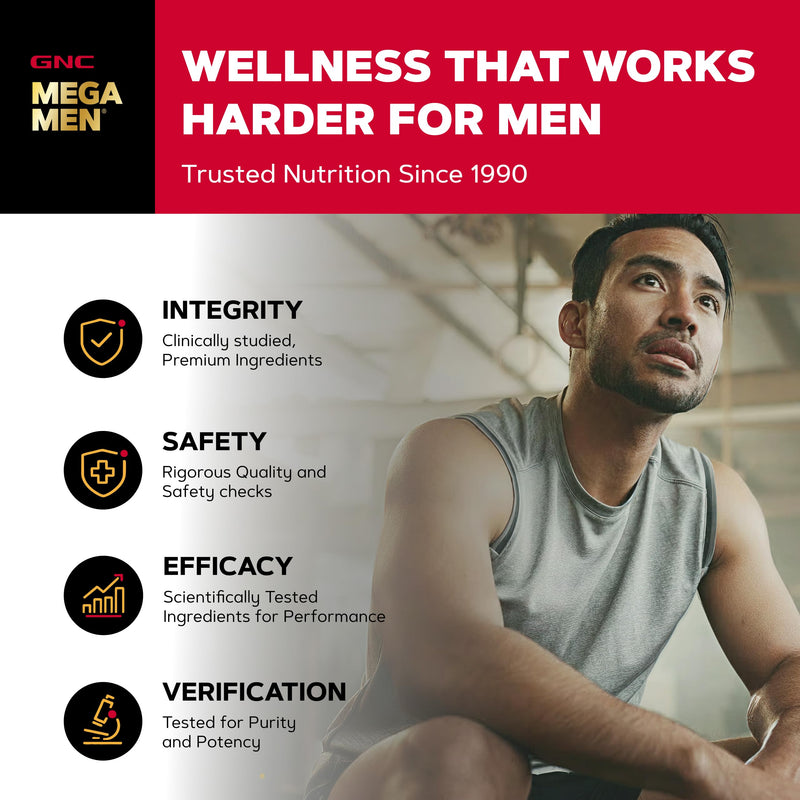 GNC Mega Men Sport Multivitamin for Men | Performance, Muscle Function, and General Health | 180 Count 180 Count (Pack of 1)