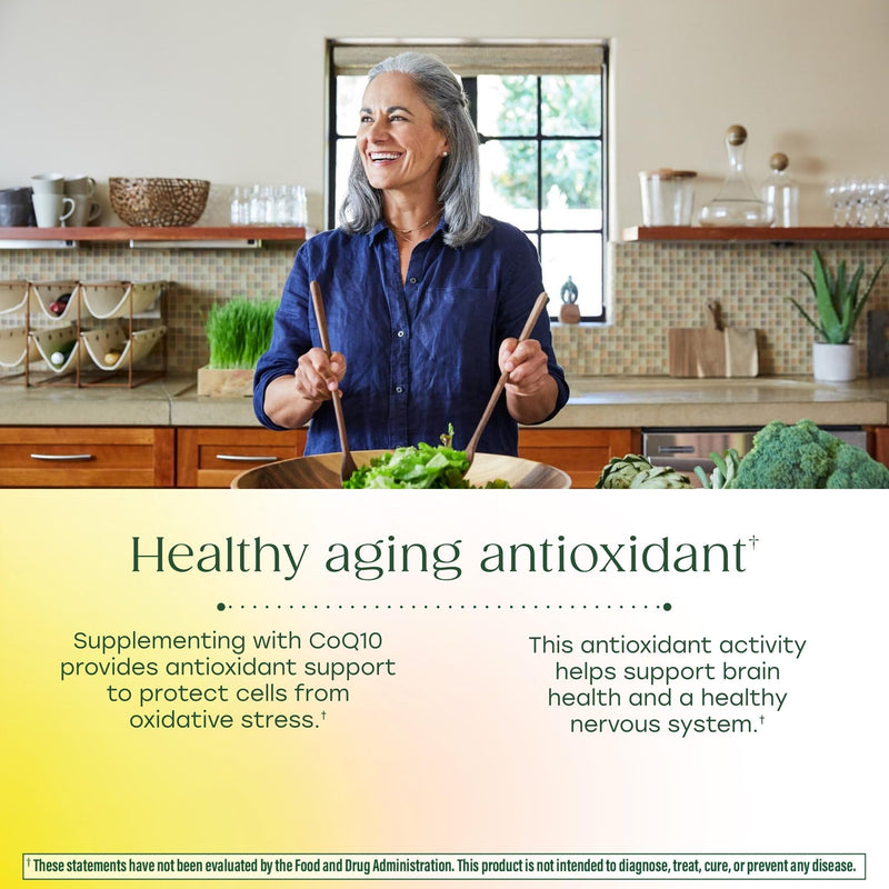 MegaFood High Absorption CoQ10 200mg per Serving, Black Pepper, 60 Capsules | Healthy Aging Antioxidant, Heart Health, BioPerine Black Pepper Extract to Enhance Absorption, Non-GMO, Vegan, 60 Servings