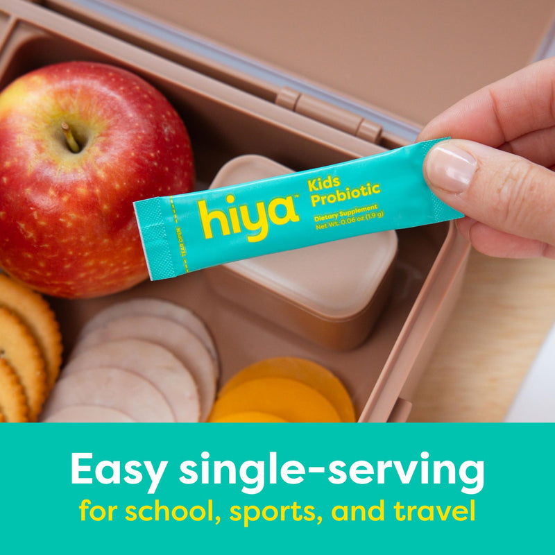 Hiya Kids Probiotic, Supports Gut Health, 20 Stick Pack for Toddlers & Kid | 10 Billion CFU with Clinically-Studied Strains for Ages 2+, Supports Gut Health & Immune, 0g Sugar, Third Party Tested