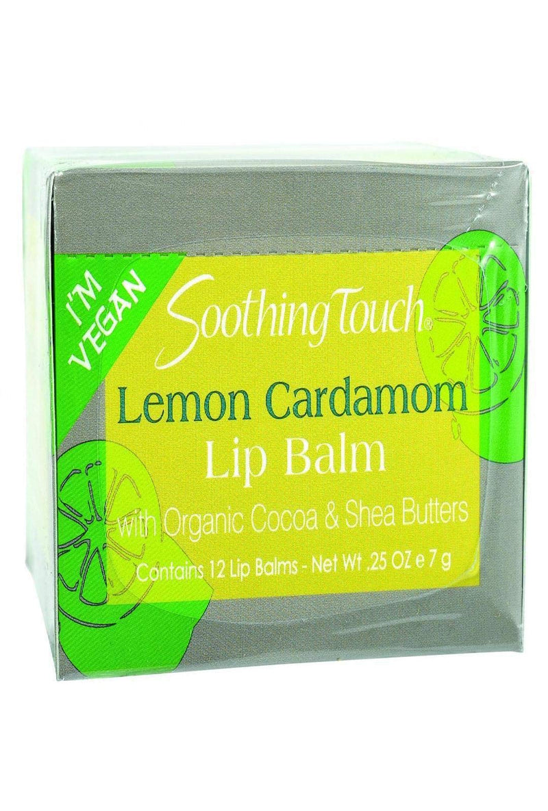 Soothing Touch Vegan Lip Balm, Lemon Cardamom, 0.25 Ounce