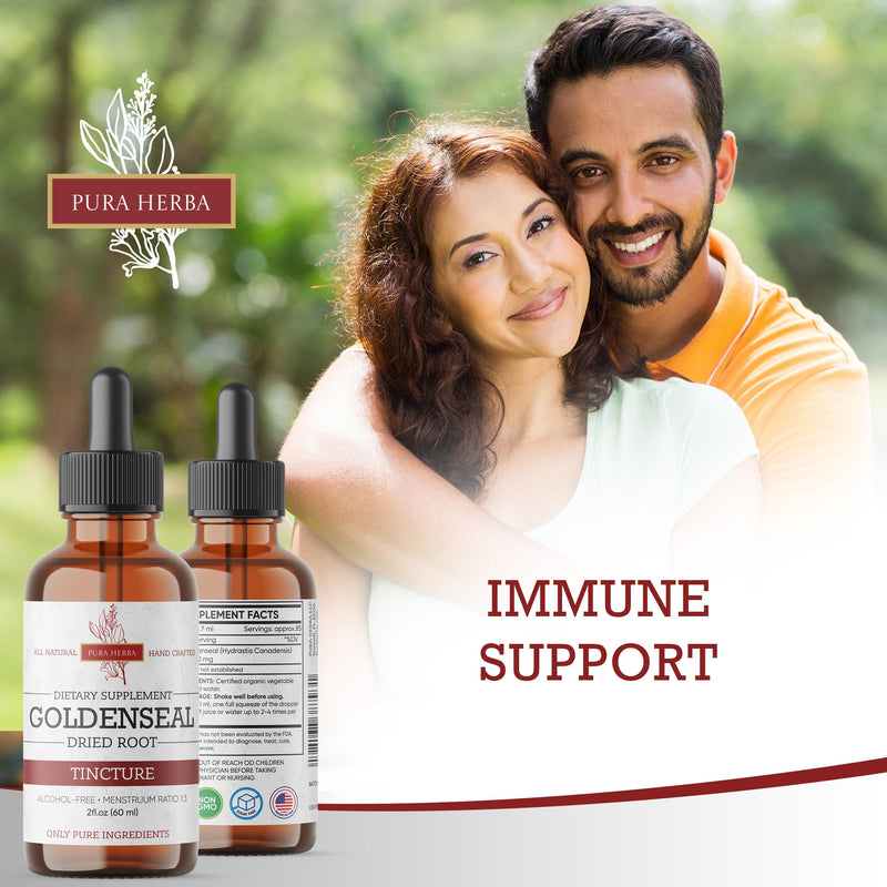 [Australia] - Goldenseal Root Liquid Extract - 2 Fl Oz - Goldenseal Tincture, Alcohol Free, Vegan - 2 Fl Oz 