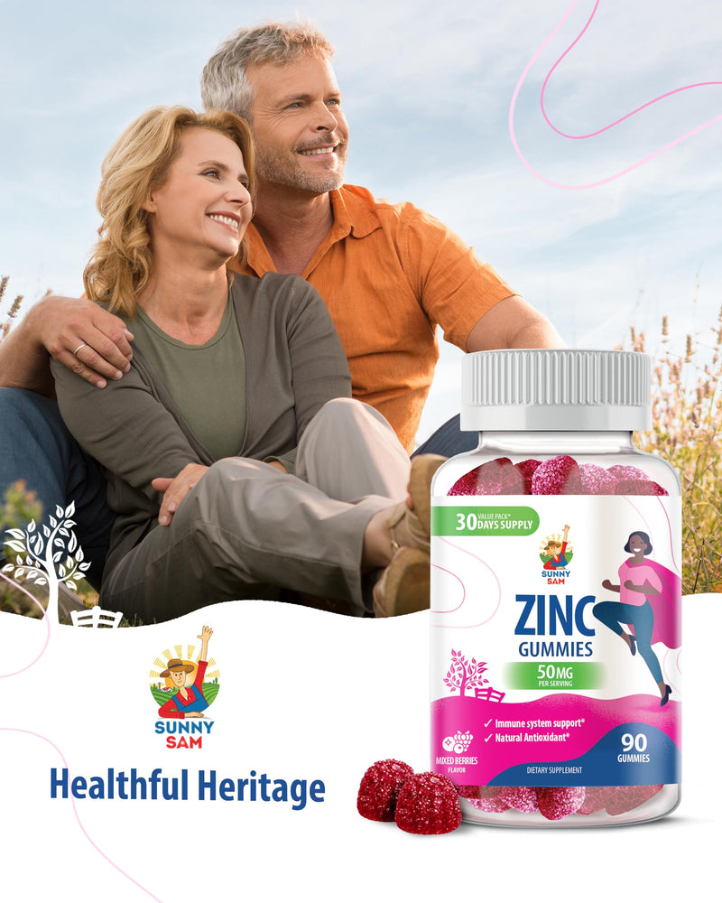 Zinc Gummies for Adults - Zinc Chewable Gummy for Immune Support - Powerful Natural Antioxidant Non-GMO Supplement for Children Men Woman Adults 90 Count (Pack of 1)