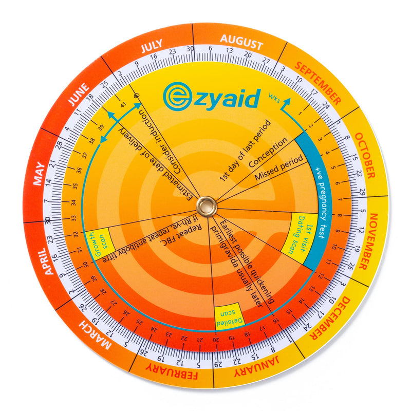 [Australia] - Pregnancy Wheel (Pack of 6), Due Date OB-GYN Calculator for Pregnant Women/Healthcare Providers, Gestational EDC/EDD Wheel with CRL, BPD, HC AC and FL Guide 