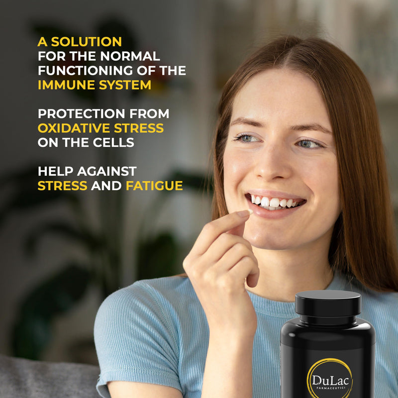 Dulàc - Vitamin C 1000mg, 180 Capsules, High Strength Vitamin C, Enriched with Zinc & Bioflavonoids, Immune Defence, Energy Metabolism, Antioxidant Action, Gluten-Free, Made in Italy