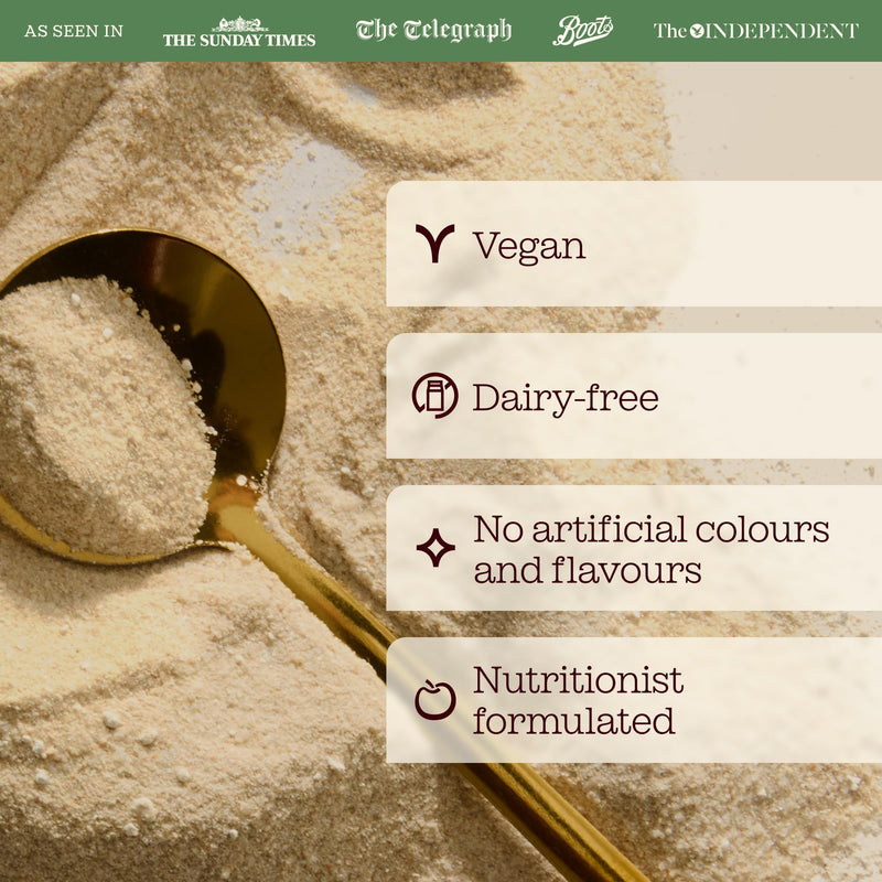 Fibre Support for GLP Journeys | High Fibre Powder with 5 Billion CFU Live Bio-Cultures 9 Strains | 5g Fibre with L-Theanine, Chromium & Superfoods | GLP-Friendly | 20 Sachets | Free Soul