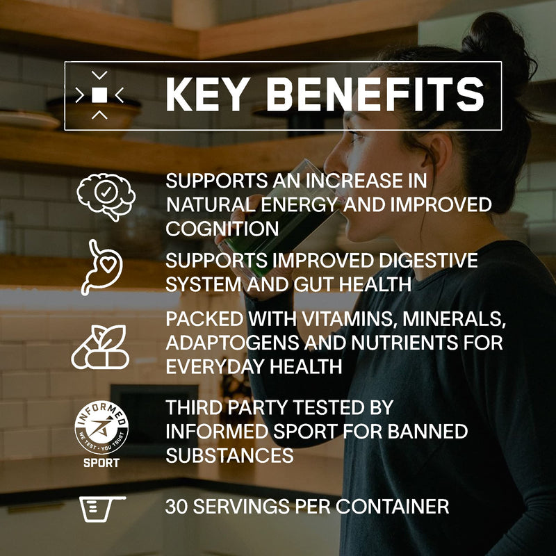 [Australia] - BARE PERFORMANCE NUTRITION, BPN Strong Greens Superfood Powder, Improved Digestion, Increased Energy, Immune System Support, Pineapple Coconut 30 Servings (Pack of 1) 