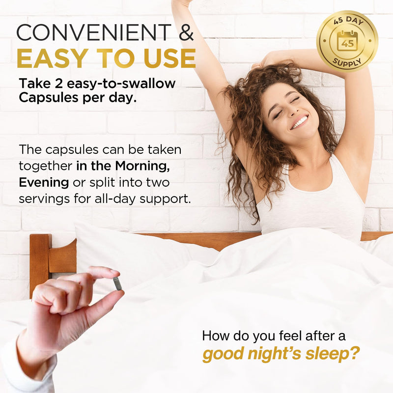 Magnesium Glycinate 1200mg + Shilajit Minerals for Sleep, Relaxation & Natural Energy, 2-in-1 High Strength Supplement - 90 Capsules Mineral Support Made in UK by Inner Vitality