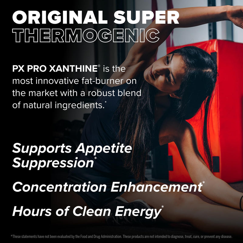 [Australia] - FINAFLEX PX PRO Xanthine - 60 Capsules - Thermogenic - Promotes Energy, Focus & Appetite Suppression - with Caffeine & TeaCrine - 60 Servings 