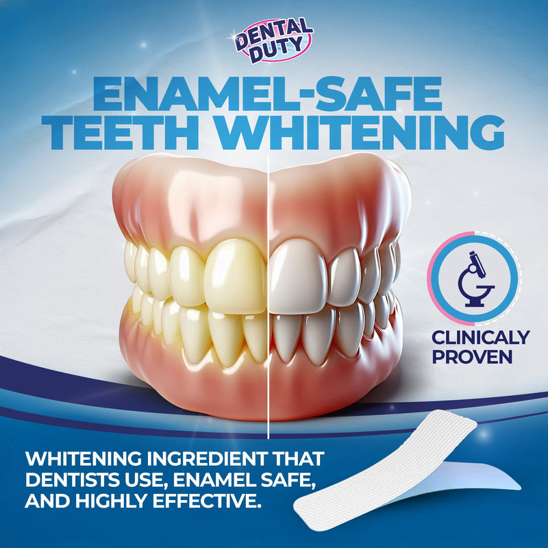 [Australia] - Dental Duty Teeth Whitening Strips ‚Äì 28pcs Vegan White Strips for Teeth Whitening ‚Äì Enamel-Safe Teeth Whitener ‚Äì Removes Coffee & Tea Stains ‚Äì Non-Toxic, Sensitivity-Free Teeth Whitening Kit. 