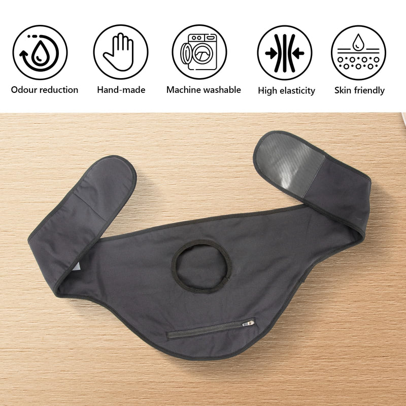 [Australia] - Ostomy Belt Colostomy Bag Covers for Men Women,Stoma ileostomy Ostomy Pouch Cover for Sports & Daily Use,Adjustable Hernia Urostomy Bags Wrap,Colostomia Supplies (Black - 1 pc, Medium) Black - 1 Pc 