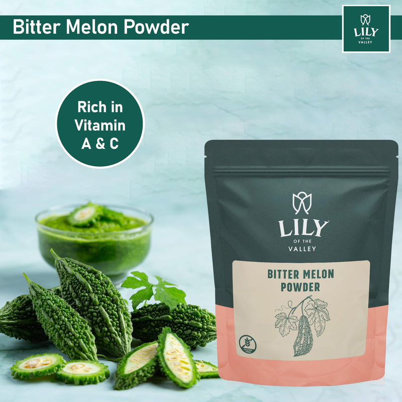 [Australia] - Lily of the Valley Bitter Melon Powder (Karela Powder) - Ideal for Smoothies & Shakes - Momordica Charantia - Healthy Lifestyle - Vegan & Gluten-Free - Resealable Pouch (8oz, 226g) 8 Ounce (Pack of 1) 