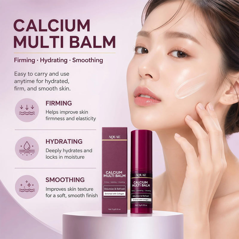 Aquae Calcium Multi Balm Stick for Face, Eyes, Lips & Neck – Moisturizing Collagen Balm Stick with Vitamin D & Shea Butter – Hydrating Skin Care Stick for Dryness & Smooth Look, All Skin Types 0.32 Fl Oz (Pack of 1)