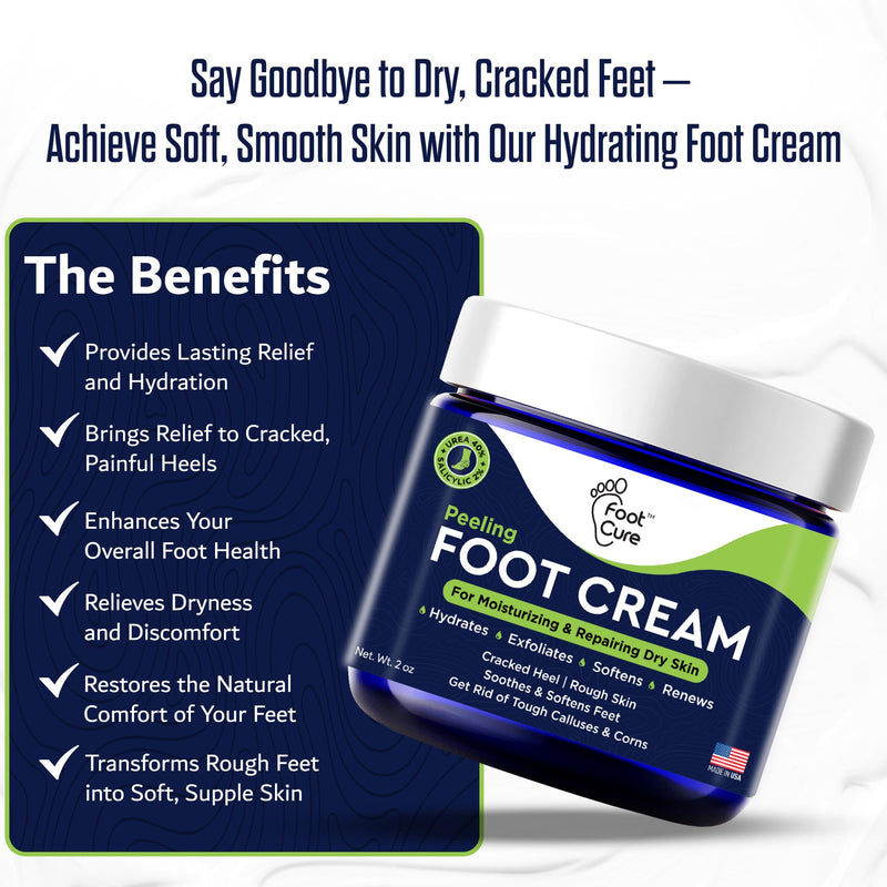 [Australia] - Tea Tree Oil Foot Cream - Moisturizing Athletes Foot Care For Dry Cracked Feet Cream - Heel & Callus Removal, Toenail Treatment, Itchiness Relief - Made in USA Foot Cream, 2 Ounce Pack of 2 2 Ounce (Pack of 2) 