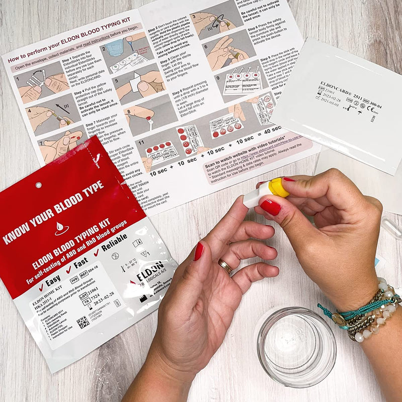 Original Home Blood Typing Kit - New Package + Improved Lancet (1 kit) 1