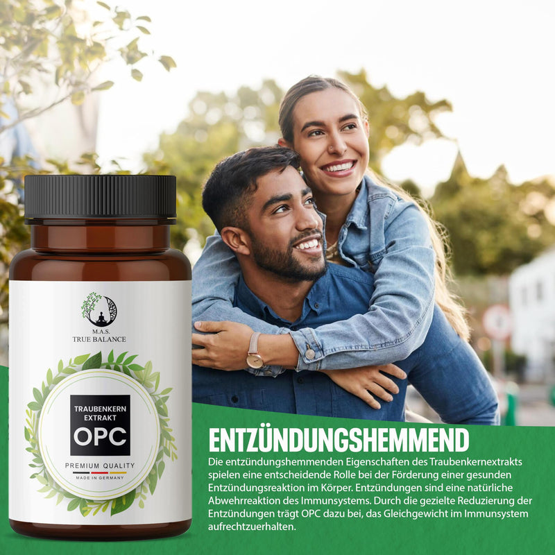 [Australia] - M.A.S. TRUE BALANCE® OPC grape seed extract | 365 capsules, high dose with 700 mg of pure OPC per daily dose PREMIUM quality | Vegan | MADE IN GERMANY 