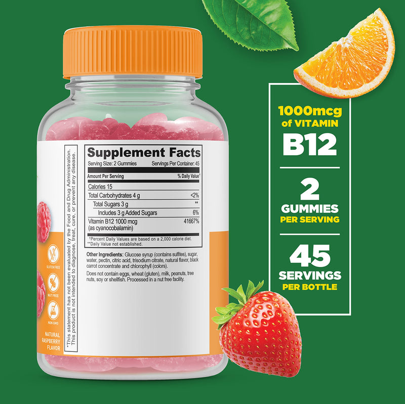 Lifeable Vitamin B12 + Turmeric Curcumin, Gummies Bundle - Great Tasting, Vitamin Supplement, Gluten Free, GMO Free, Chewable