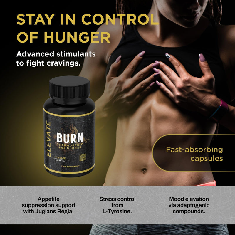 Burn Thermogenic Fat Burner for Men & Women - Metabolism Booster & Energy Support Supplement, Supports Weight Management, Focus & Craving Control, 30 Servings - (150 Capsules)