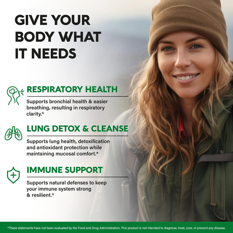 [Australia] - Mullein Leaf Extract for Lung Detox - Marshmallow Root | Echinacea | Oregano | Quercetin | NAC - 15-in-1 Lung Support & Cleanse for Smokers Supplement - Made in USA - As Drops, Tincture - 60 Capsules 60 Count (Pack of 1) 