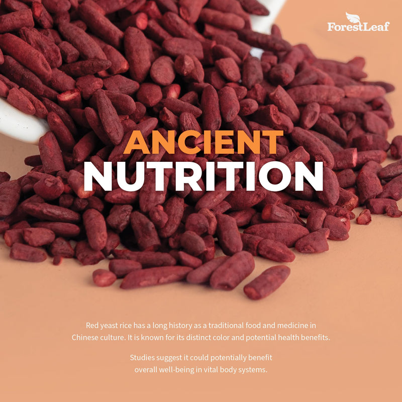 [Australia] - ForestLeaf Red Yeast Rice with CoQ10 Supplement - 1215mg Extra Strength Red Yeast Rice Capsules with Alpha Lipoic Acid & Organic Flaxseed, Citrinin Free, Supports Cardiovascular Health, Vegan 90 Count Unflavored 90 Count (Pack of 1) 